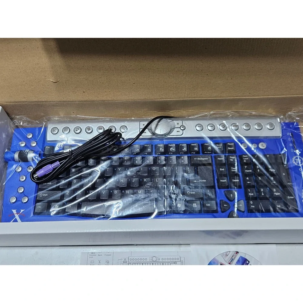Thermaltake Xaser Edition Office PS2 Keyboard & Optical Mouse Blue Combo